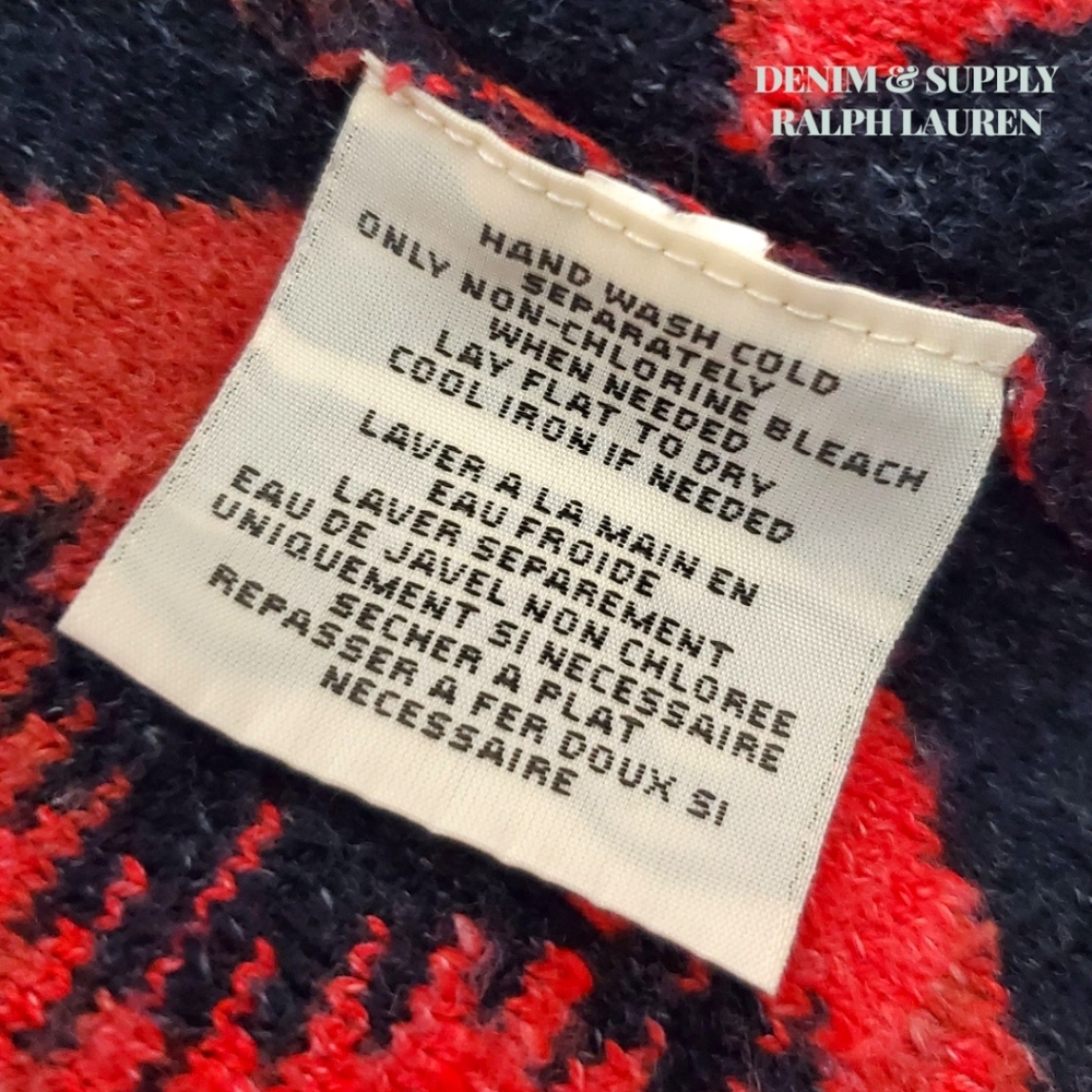 Ralph Lauren Denim & Supply Aztec Design Southwestern Cotton Cardigan Size Large - Picture 7 of 13